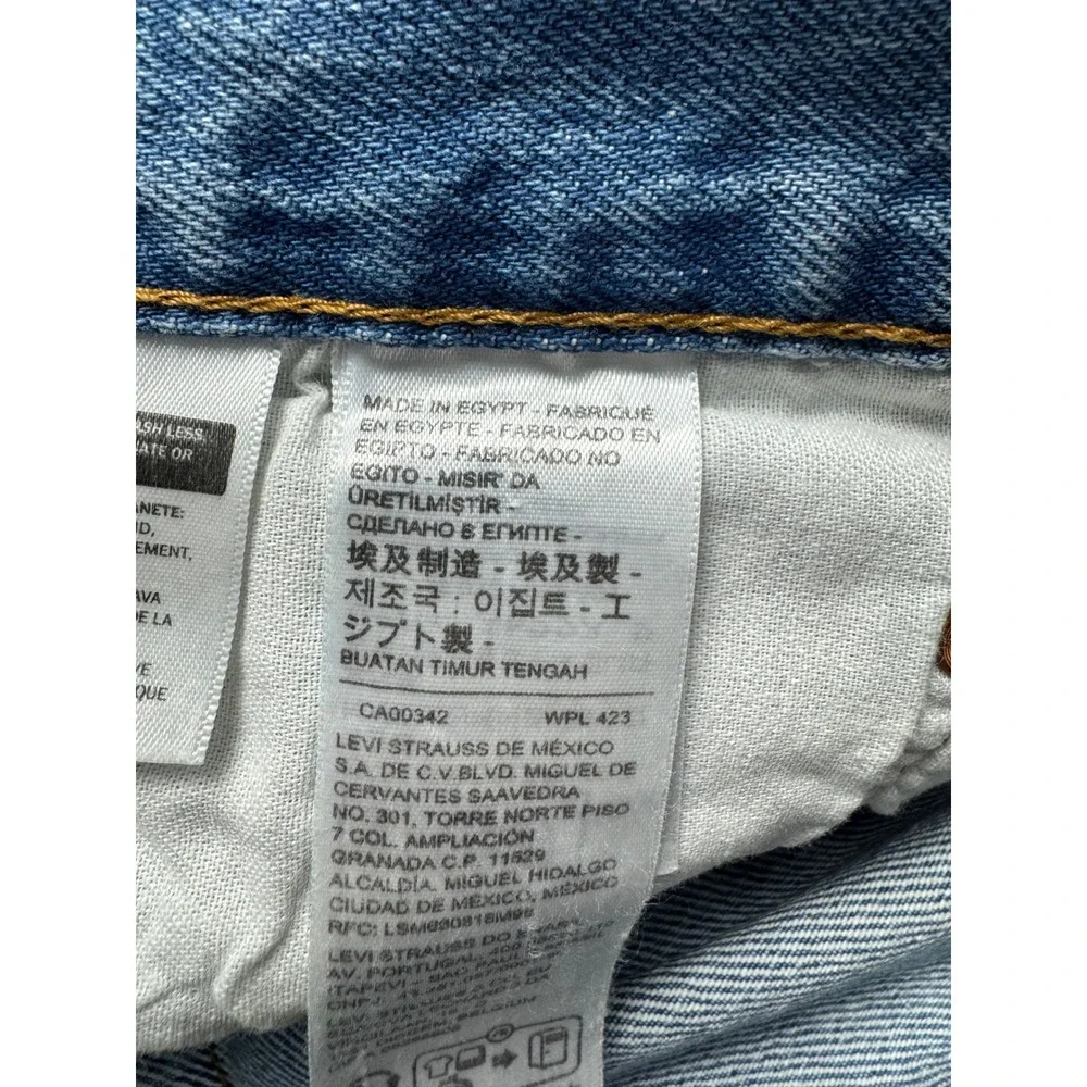 Levis 501 Original Fit Jeans Mens 34x30 Medium Wash Blue‎ Button Fly